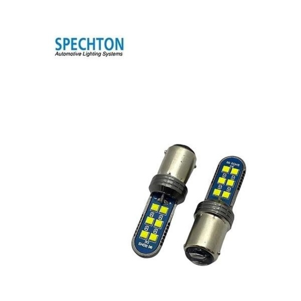 Spechton 10V-80V 12 Ledli 6W 6000K Beyaz (Marine Direk Ampulü) (BA15D) (Düz Tırnak) (2 Ad) Oto Boyaları Fiyatı
