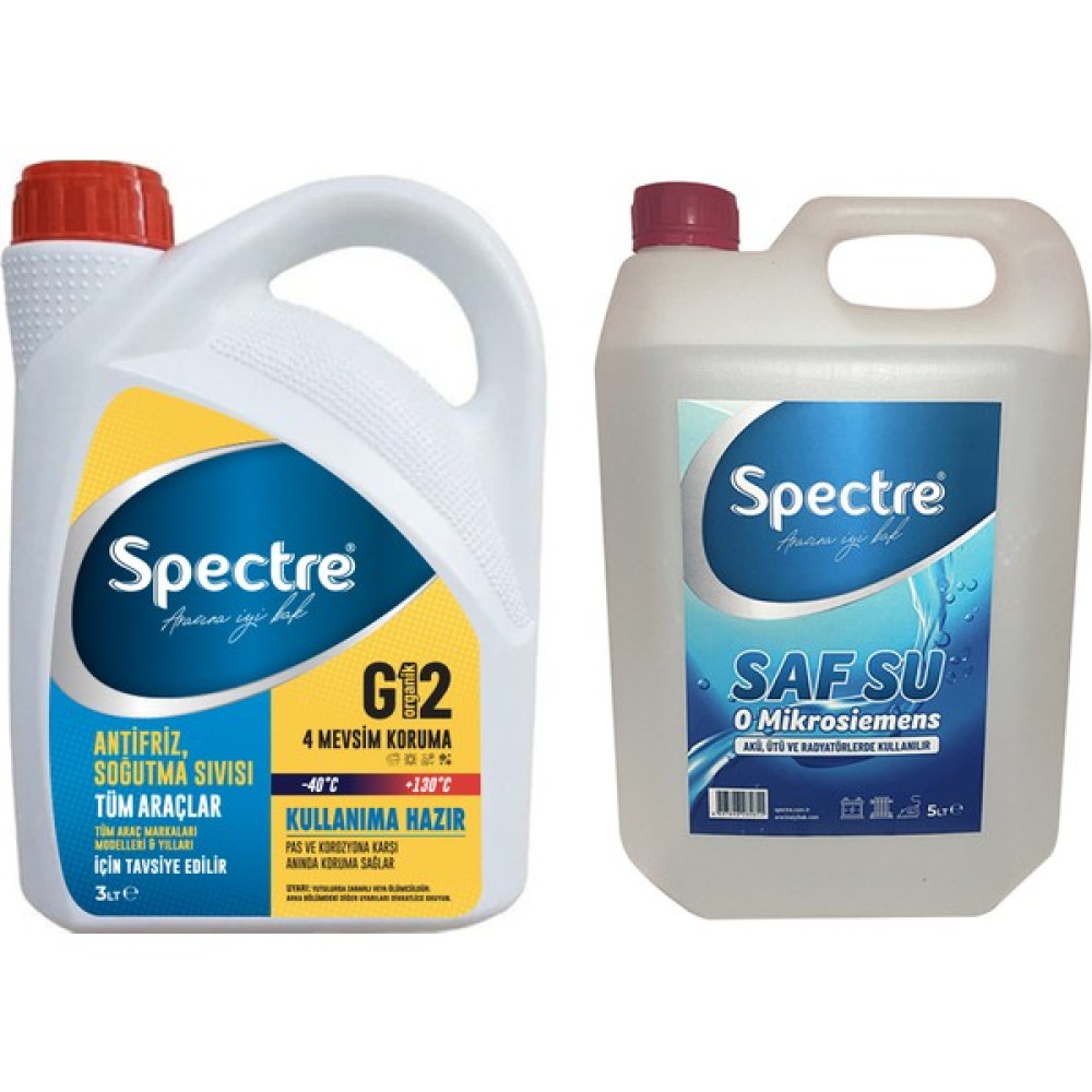 Spectre Mavi Antifriz 3 lt + Distile Saf Su 5 lt Antifiriz Fiyatı