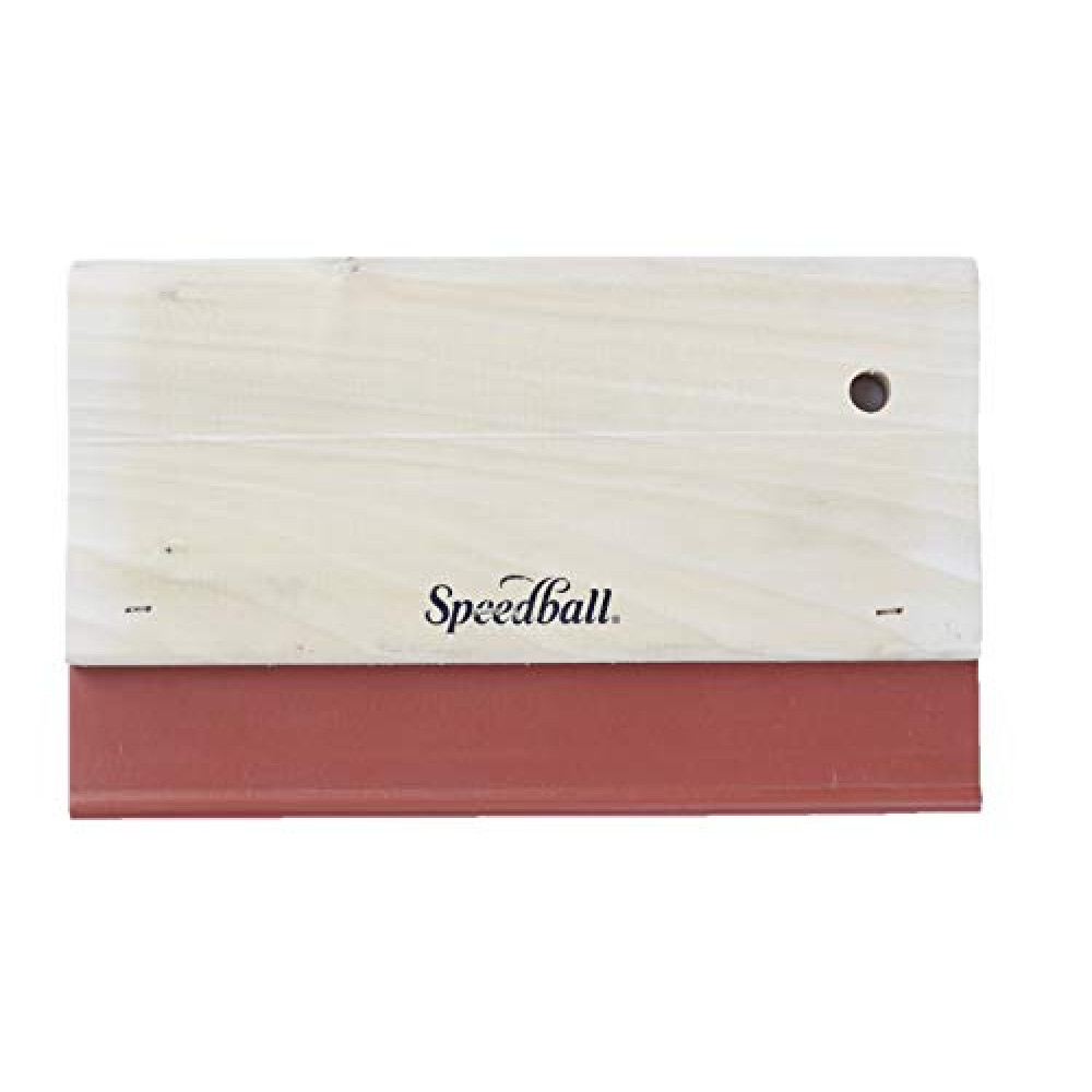 Speedball 4491 Nitrile Blade Squeege, for Fabric Screen Printing, 8", Brown.