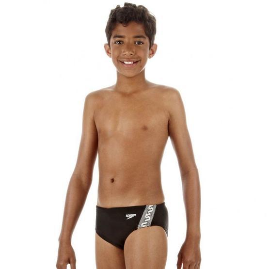 Speedo 8-087503503 Siyah Monogram 6.5Cm Brf Jm Blk/Wht Kız Çocuk Mayosu