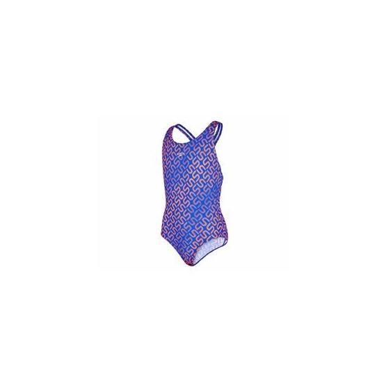 Speedo 8 08833A737 Monogram Alv Spbk Jf Blu Red Kız Çocuk Mayosu