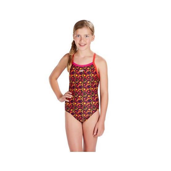 Speedo 8-10839B508 Çok Renkli Alv Tsrp Xbck Jf Pink Red Kız Çocuk Mayosu