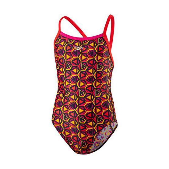 Speedo 8-10839B508 Çok Renkli Alv Tsrp Xbck Jf Pink Red Kız Çocuk Mayosu