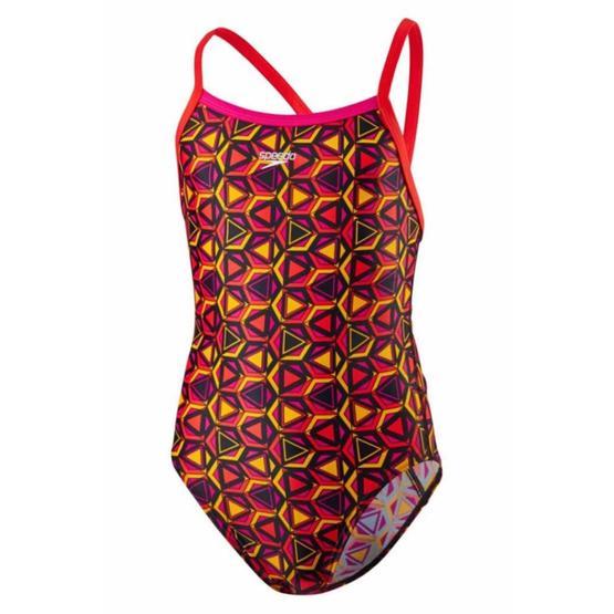 Speedo 8-10839B508 Çok Renkli Alv Tsrp Xbck Jf Pink Red Kız Çocuk Mayosu Kız Çocuk Plaj Giyimi Fiyatı