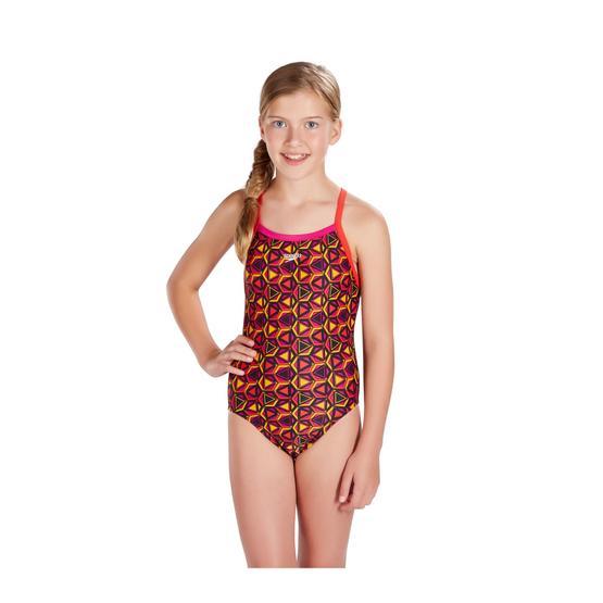 Speedo 8-10839B508 Çok Renkli Alv Tsrp Xbck Jf Pink Red Kız Çocuk Mayosu