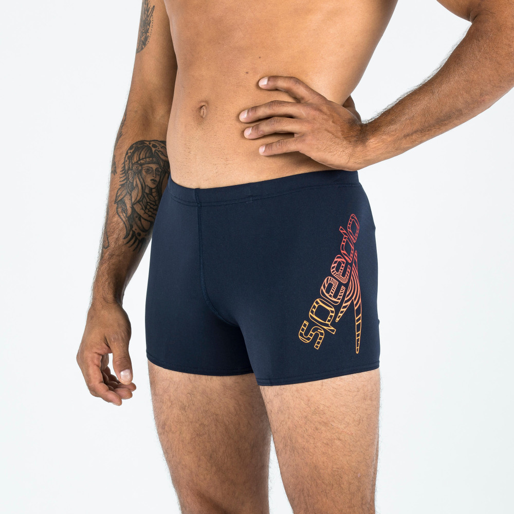 Speedo Erkek Boxer Mayo - Mavi/Turuncu - Speedo Erkek Plaj Giyimi Fiyatı