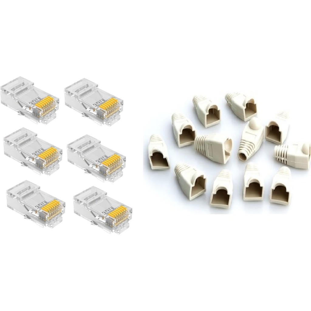SpeedUF 20 Adet Yeni Nesil Delikli CAT5CAT6 Jak + 20 Adet Cover Kılıf Network Aksesuarları Fiyatı