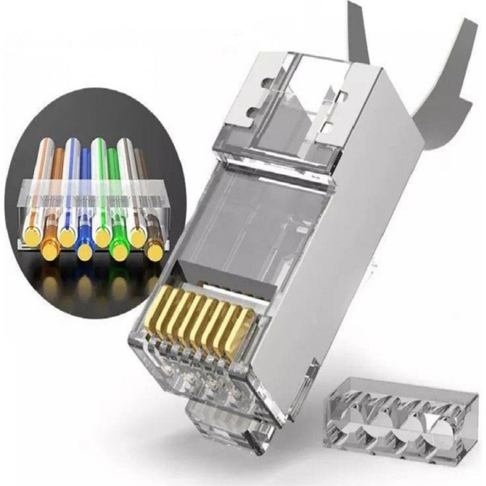 Speeduf Cat7 Metal Konnektör RJ45 Cat7 Jack + Kablo Ayraç (5li Paket) Network Aksesuarları Fiyatı