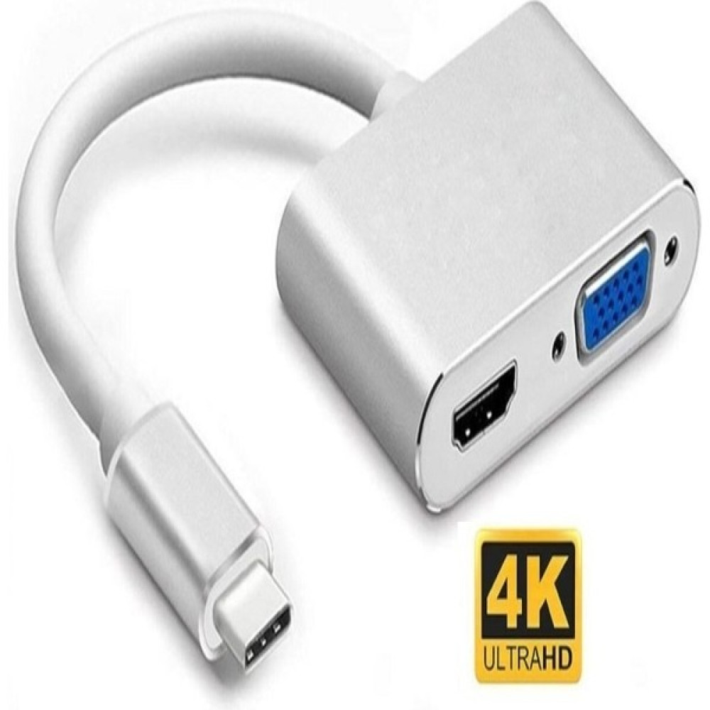 SpeedUF Type-C To Hdmı+Vga Çevirici Dönüştürücü Kablo Bilgisayar Çevirici ve Adaptörü Fiyatı