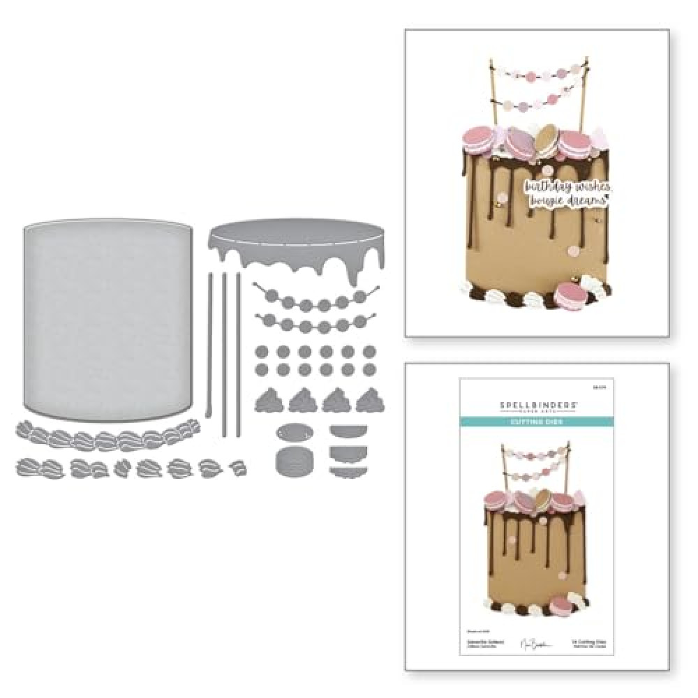 Spellbinders Ganache Gateau Etched Dies, Metal