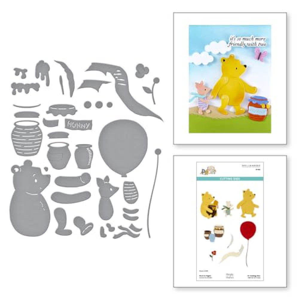 Spellbinders Pooh & Piglet Etched Dies, Metal