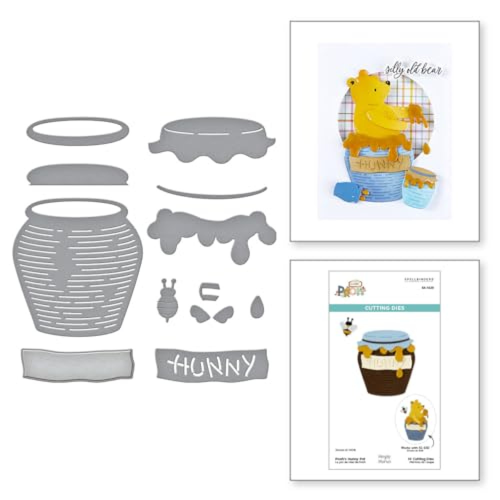 Spellbinders Pooh's Hunny Pot Etched Dies, Metal