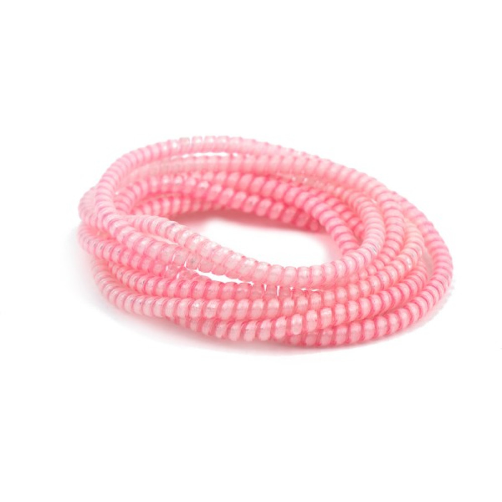 Spelt Şarj Aleti Kablosu Kablo Kordon Koruyucu Spiral Sarma Kılıf Koruma Afterglow Pembe 140CM Cep Telefonu Şarj Cihazı Fiyatı