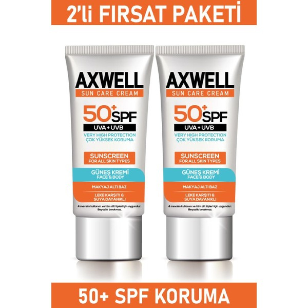 SPF 50+ 2 Li Fırsat Seti Leke Karşıtı Nemlendirici Yüksek Koruma Güneş Kremi 50 ML Güneş Kremleri ve Losyonları Fiyatı