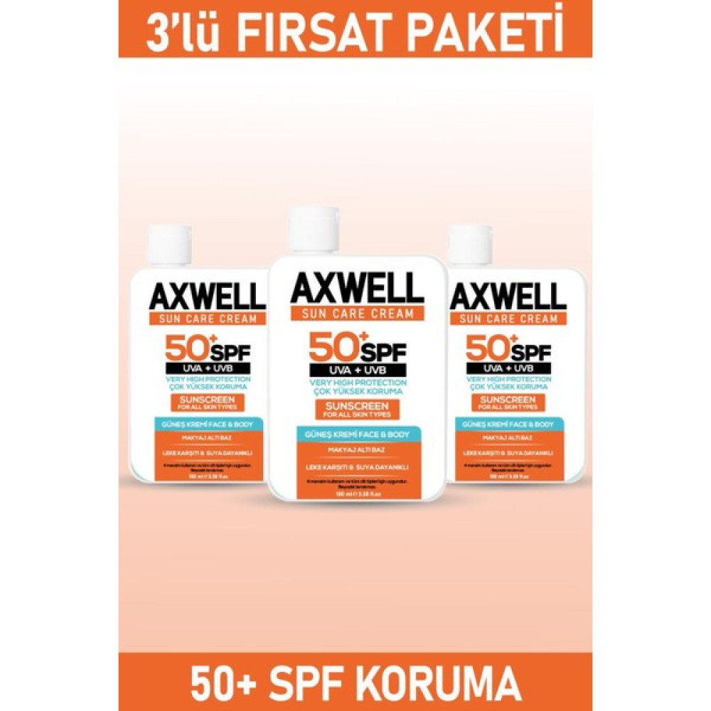 SPF 50+ 3lü Fırsat Seti Leke Karşıtı Nemlendirici Yüksek Koruma Güneş Kremi 100 ML Bebek Güneş Kremi Fiyatı