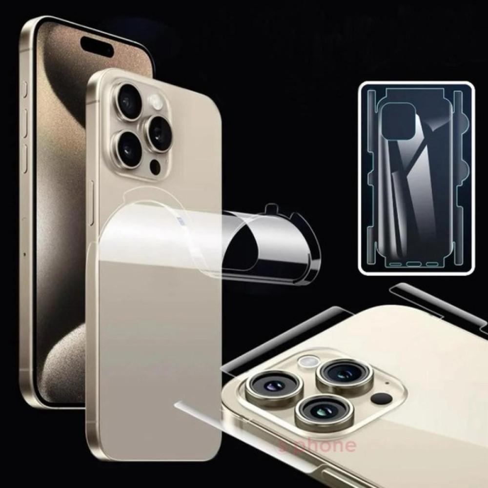 SPHONE iPhone 15 Pro Arka Cam Çerçeve Kenar Koruyucu Çizilmeye Karşıt 360 Film Clear Şeffaf Parlak Hidrojel Cep Telefonu Ekran Koruyucusu Fiyatı