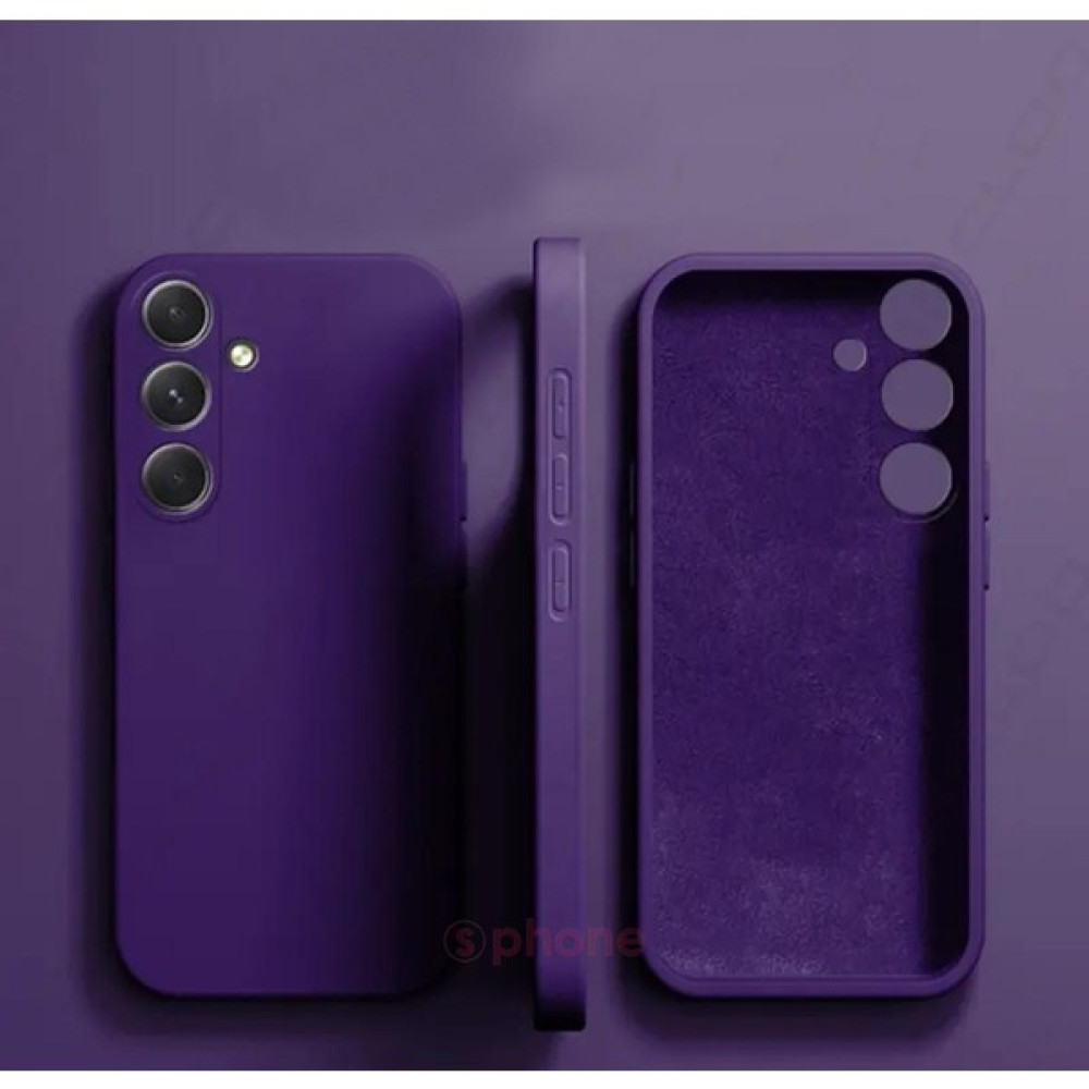 SPHONE Samsung Galaxy M13 Kılıf Içi Süet Kadife Yumuşak Doku Hissi Giyim Kombin Soft Renk Liquid Silikon - Mor Cep Telefonu Kılıfı Fiyatı