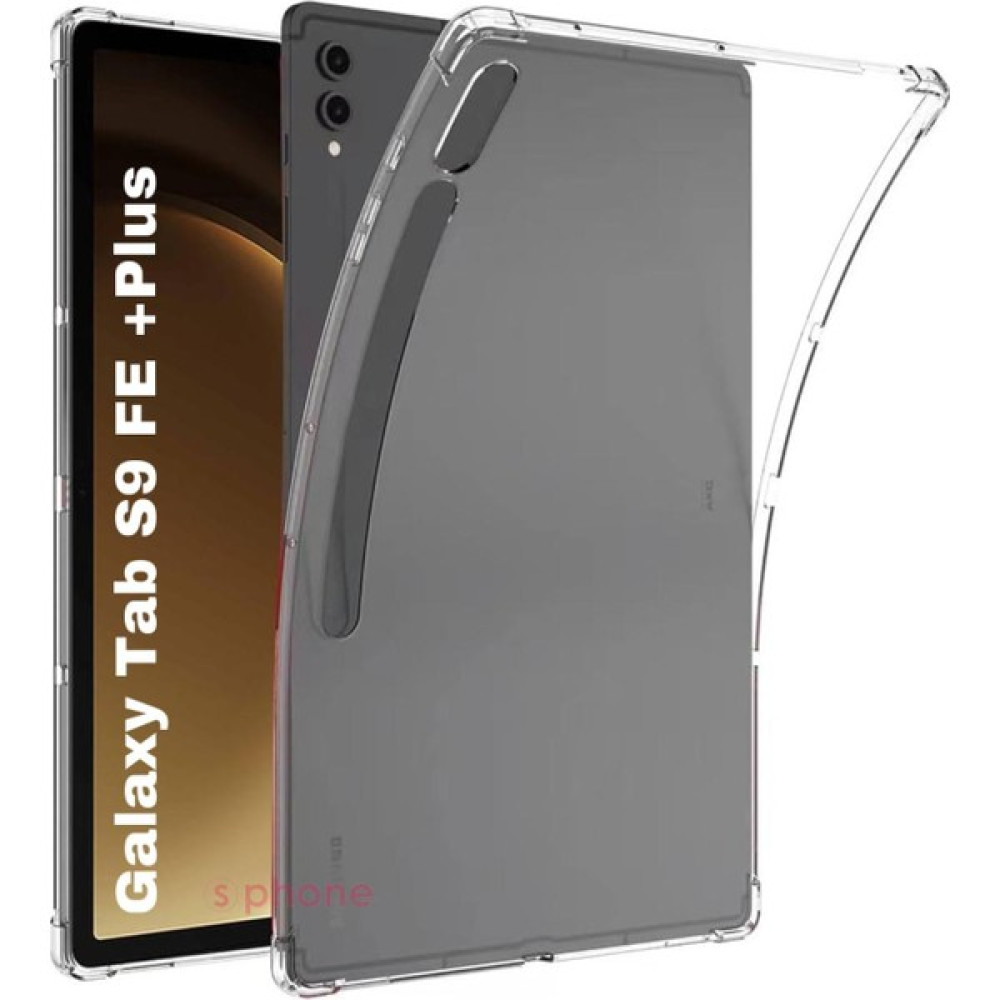 SPHONE Samsung Galaxy Tab S9 Fe Plus 12.4inç X610 Uyumlu Tablet Kılıf Clear Şeffaf Dört Köşe Koruma Silikon Tablet Kılıfı Fiyatı