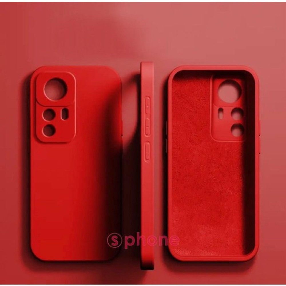 SPHONE Xiaomi Redmi Note 12S Kılıf İçi Süet Kadife Yumuşak Doku Hissi Giyim Kombin Soft Renk Liquid Silikon - Kırmızı Cep Telefonu Kılıfı Fiyatı