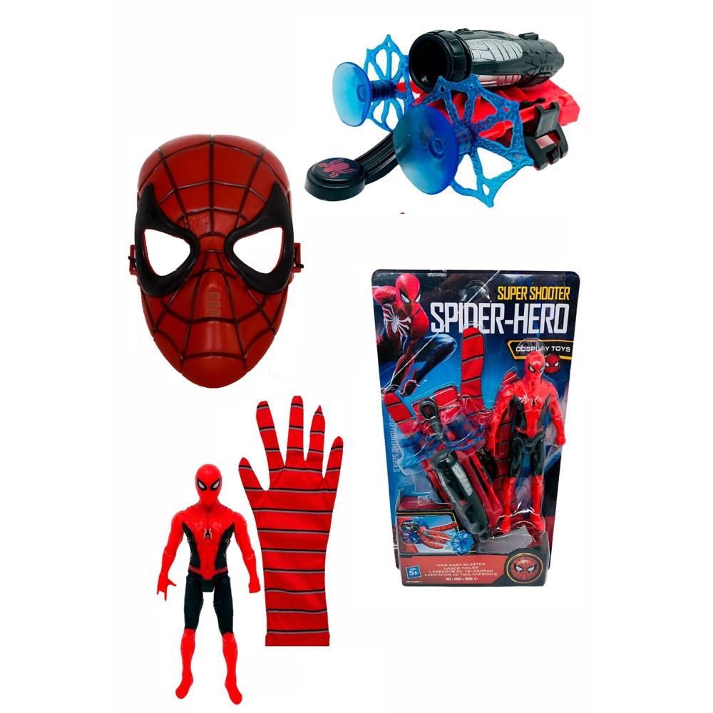 SPIDERMAN Örümcek Adam Ok Atan Ağ Fırlatan Eldiven Ve Maske + Hediye Cüzdan Aksiyon Figürleri Fiyatı