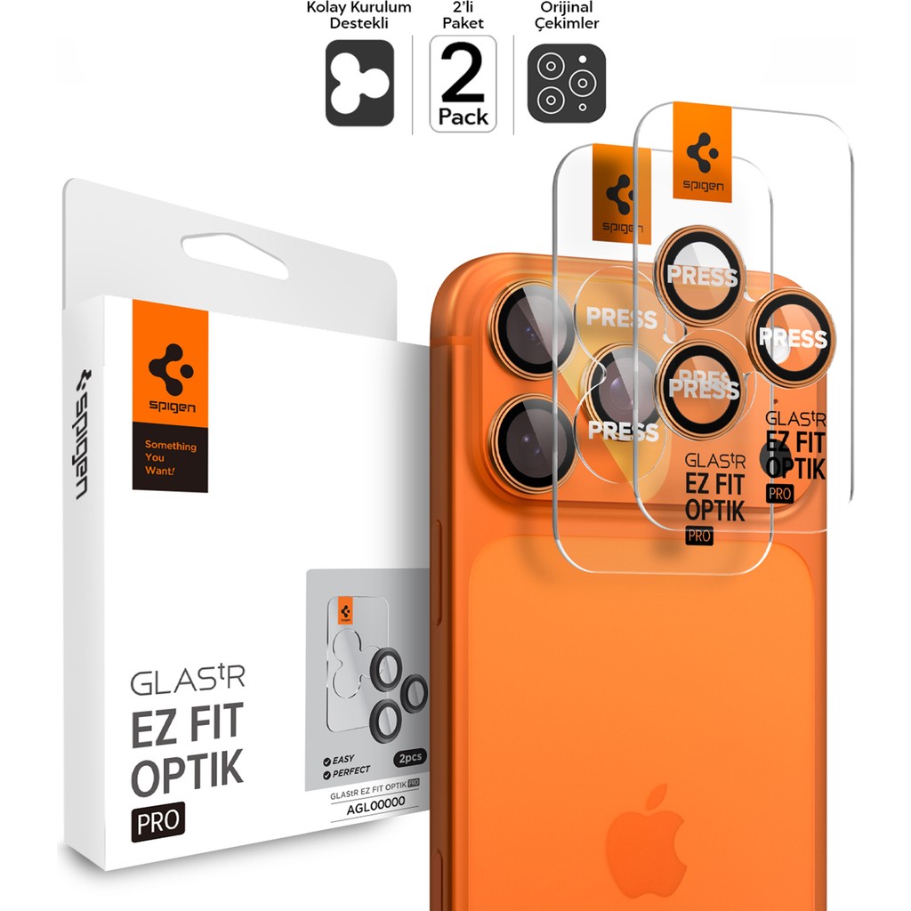 Spigen Apple iPhone 17 Pro Max / 17 Pro / 16 Pro Max / 16 Pro / 15 Pro Max / 15 Pro / 14 Pro Max ile Uyumlu Kamera Lens Camı Koruyucu Kolay Kurulum... Cep Telefonu Fiyatı