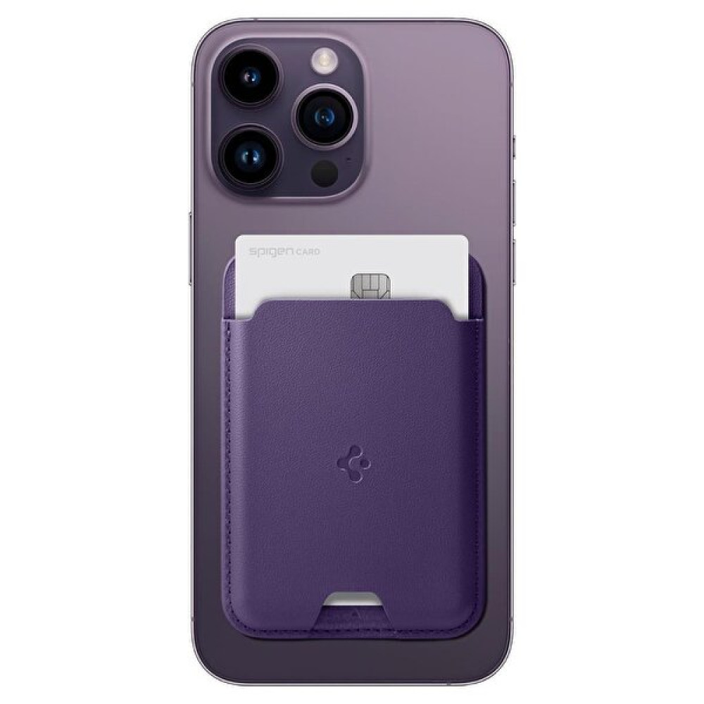 Spigen Apple Magsafe iPhone 15 iPhone 14 iPhone 13 iPhone 12 Serisi Uyumlu Valentinus Purple Cüzdan Telefon Kılıfı Fiyatı