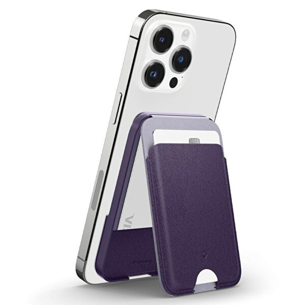 Spigen Caseology iPhone 15 iPhone 14 iPhone 13 iPhone 12 Serisi Nano Pop Magsafe Uyumlu Grape Purple Stand Cüzdan Telefon Kılıfı Fiyatı