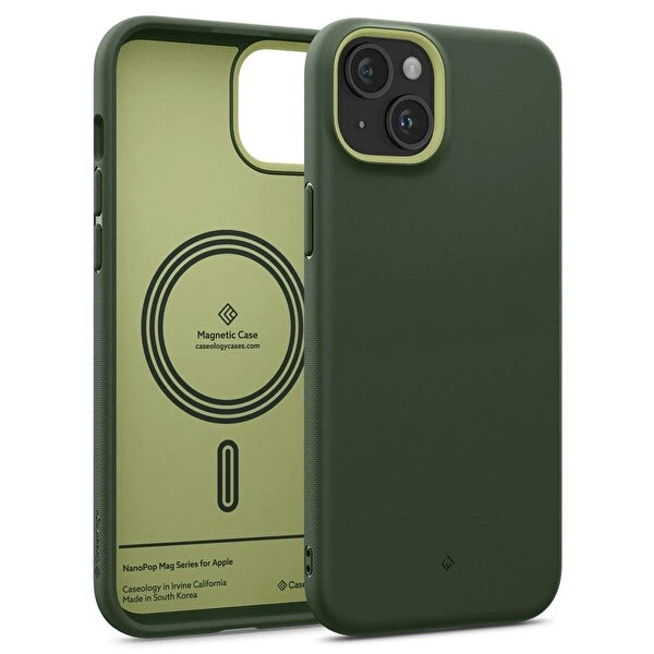Spigen iPhone 15 Plus Caseology Nano Pop Mag MagSafe Uyumlu Avo Green Kılıf Telefon Kılıfı Fiyatı