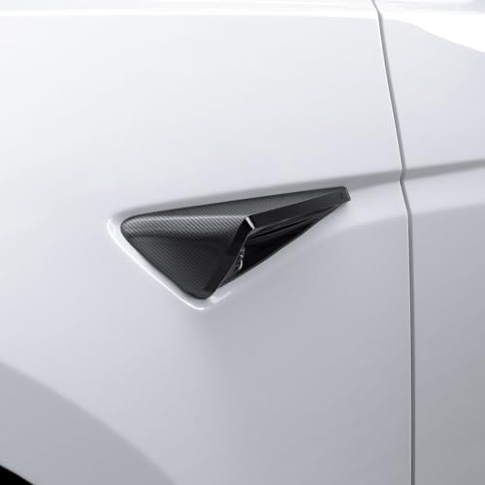 Spigen Side Camera Protection Cover Designed for New Tesla Model Y 2025 Refresh (Juniper) and Tesla Model 3 2025/2024 Refresh (Highland) (Carbon Edition) - 2 Pack