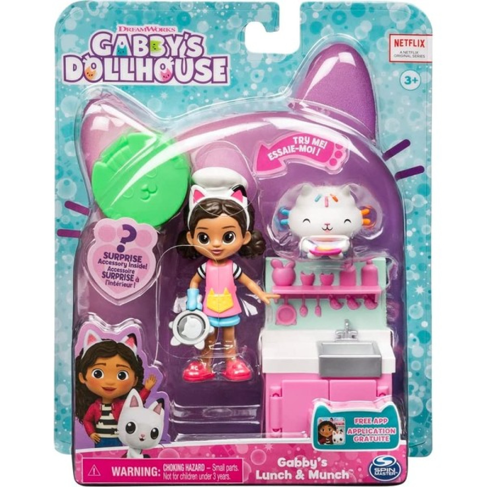 Spin Master Gabby's Dollhouse Öğle Yemeği ve Munch Mutfak Seti 6066483 Bebek Oyuncakları Fiyatı