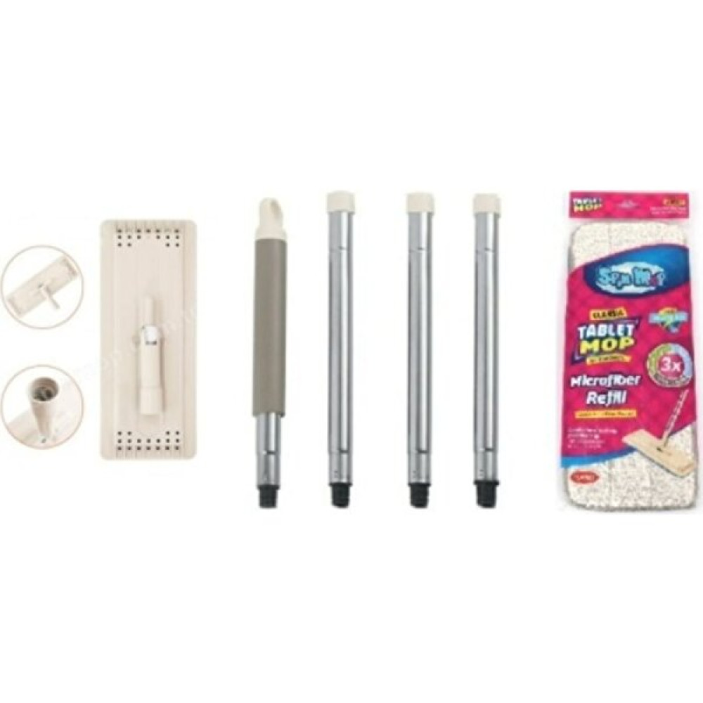 Spin Mop Tablet Mop Palet + Sopa Takımı + Yedek Bez Seti - Beyaz Ev Temizliği Fiyatı