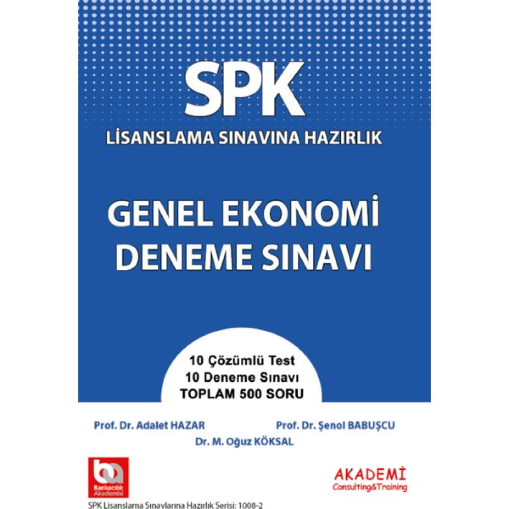 SPK Genel Ekonomi Deneme Sınavı Kaynak Kitapları Fiyatı