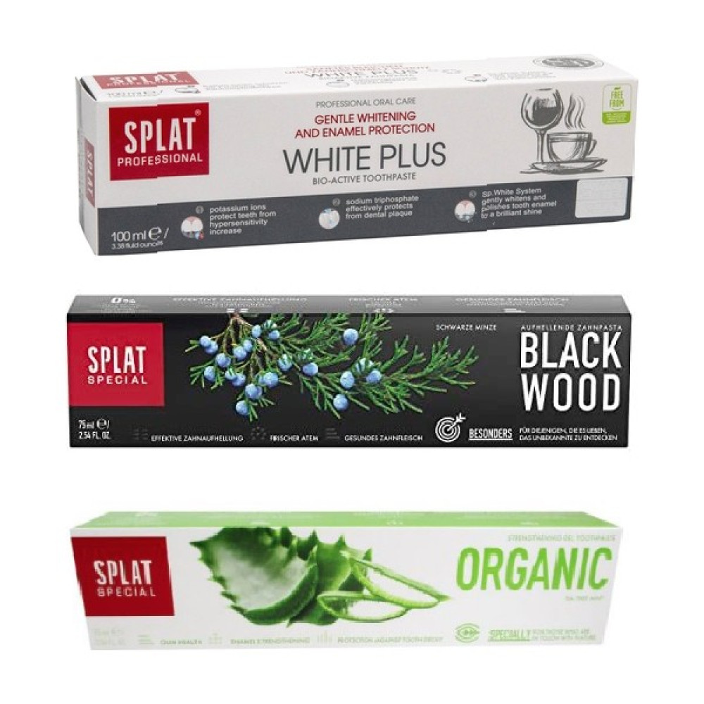 SPLAT Aloe Veralı Diş Macunu 75 ml + Blackwood Diş Macunu 75 ml + White Plus Diş Macunu 100 ml Oto Boyaları Fiyatı