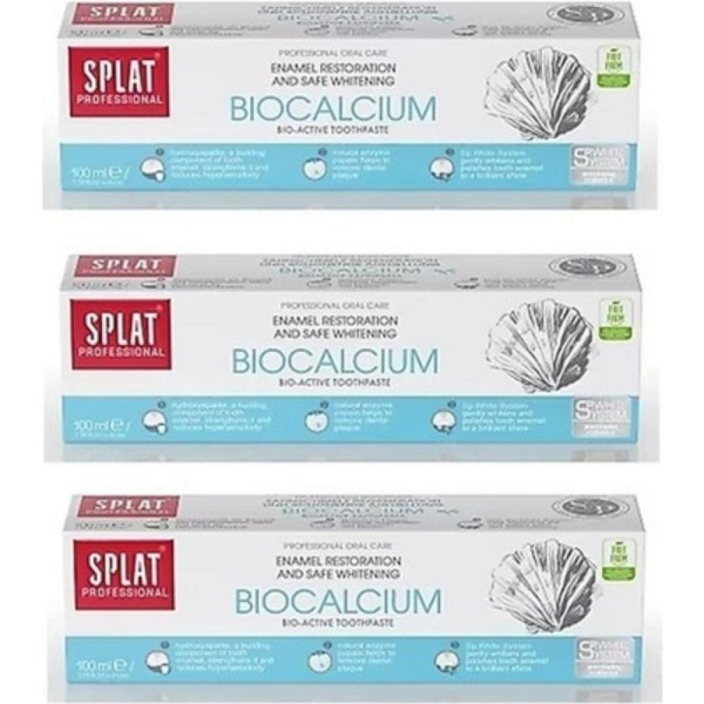 Splat Bıocalcıum Diş Macunu 100 ml x 3 Adet Diş Macunları Fiyatı