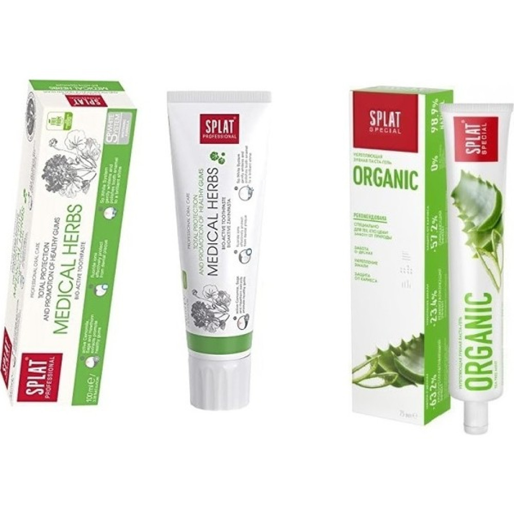 Splat Medıcal Herbs 100 ml + Splat Organıc 75 ml Diş Macunu Oto Boyaları Fiyatı
