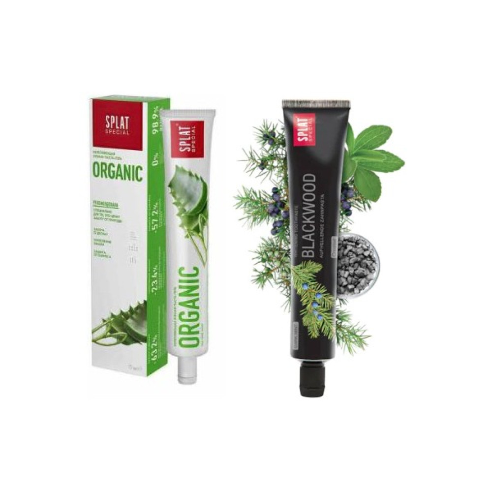 SPLAT Organic 75 ml Diş Macunu+Blackwood Diş Macunu 75 ml Diş Macunları Fiyatı