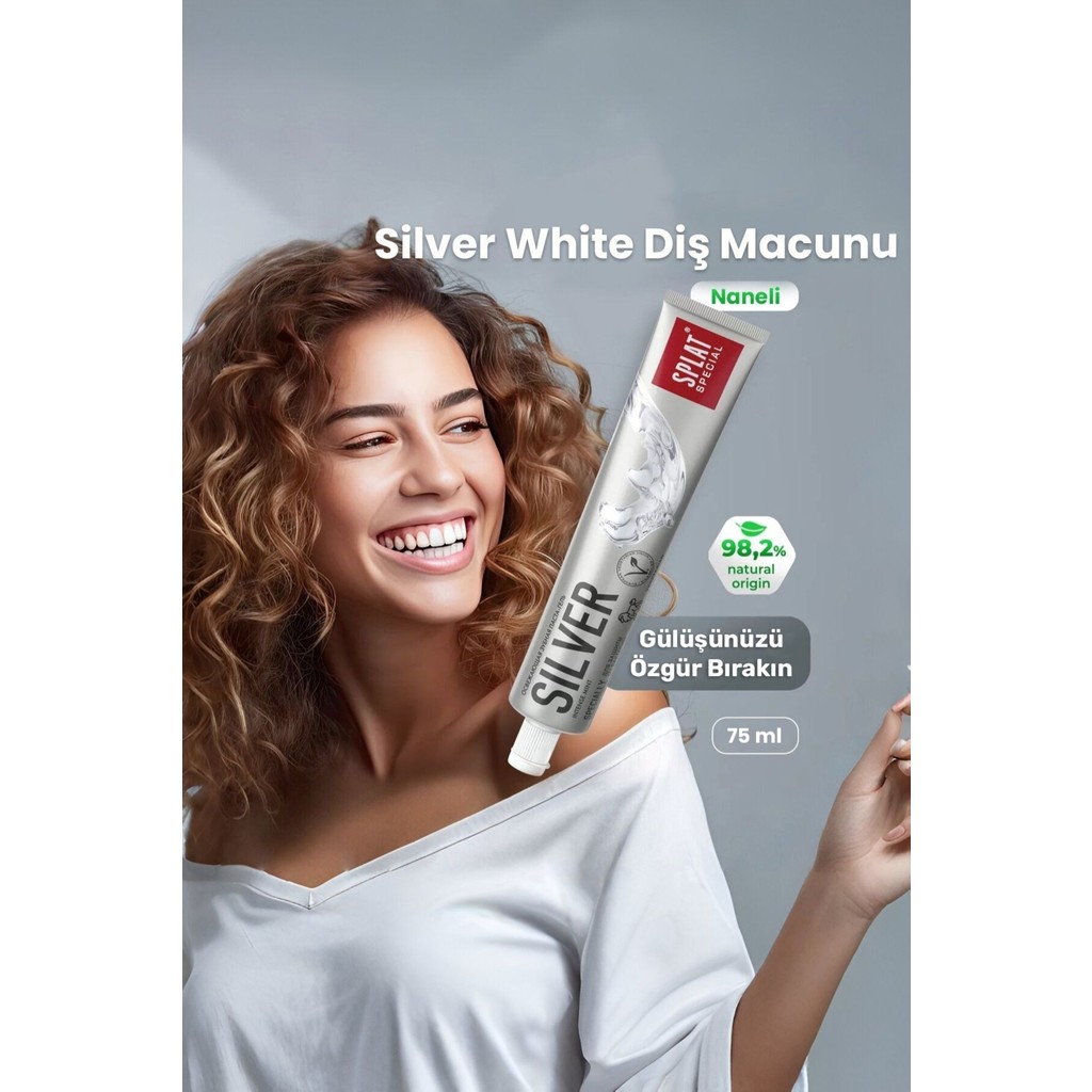 SPLAT Special Silver Ağız Kokusu Azaltıcı Diş Macunu 75 ml Naneli Özellikli Temizlik Evcil Hayvan Ürünleri Fiyatı
