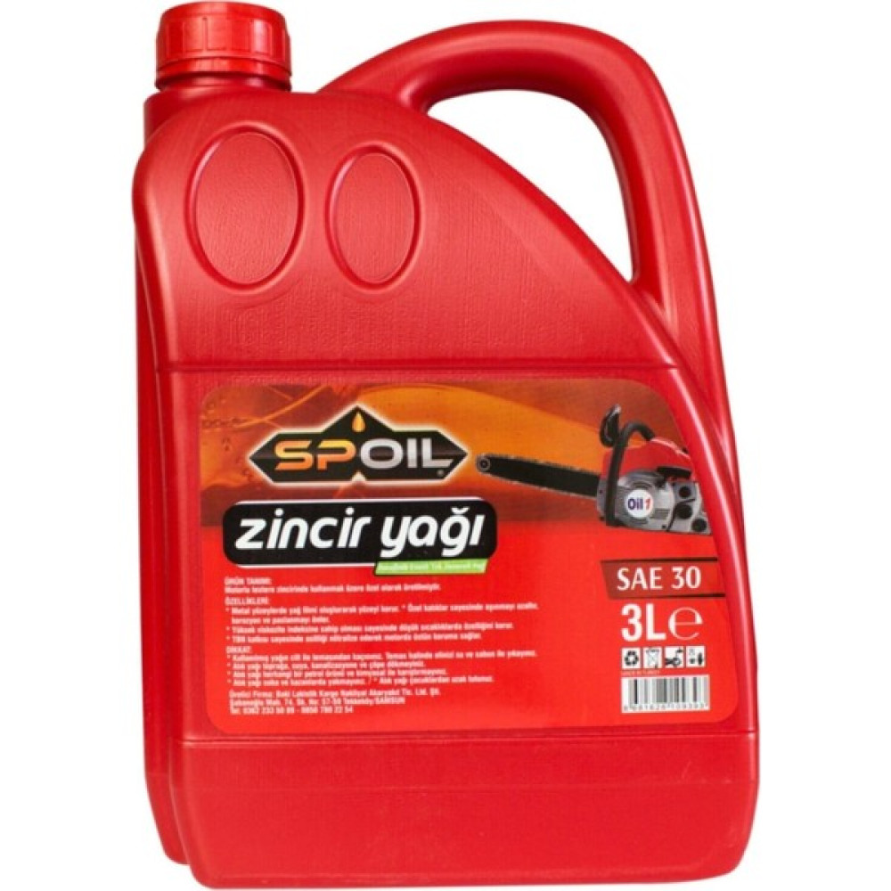 Spoil Zincir Yağı Sae 30 Numara 3 Litre Motor Yağı Fiyatı