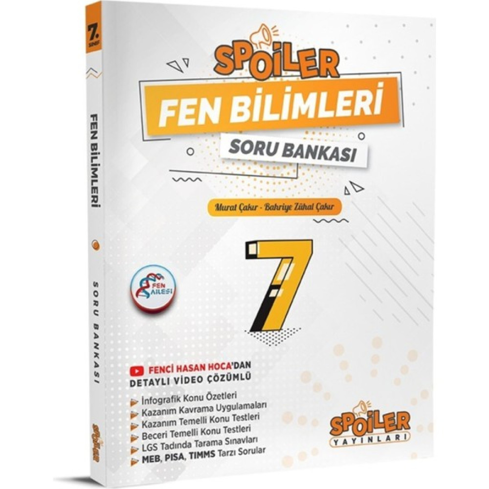Spoiler 7. Sınıf Fen Bılımlerı Soru Bankası Kaynak Kitapları Fiyatı