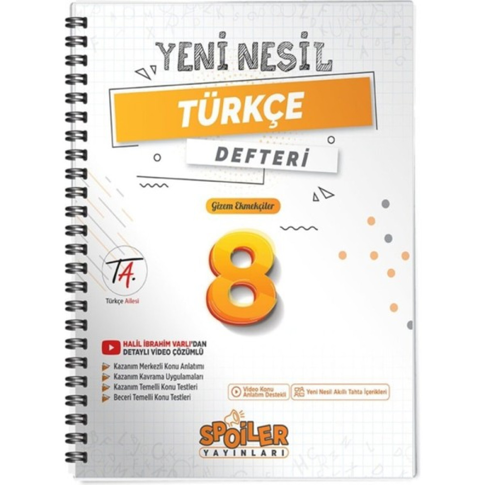 Spoiler 8. Sınıf Yenı Nesıl Turkce Defterı Kaynak Kitapları Fiyatı