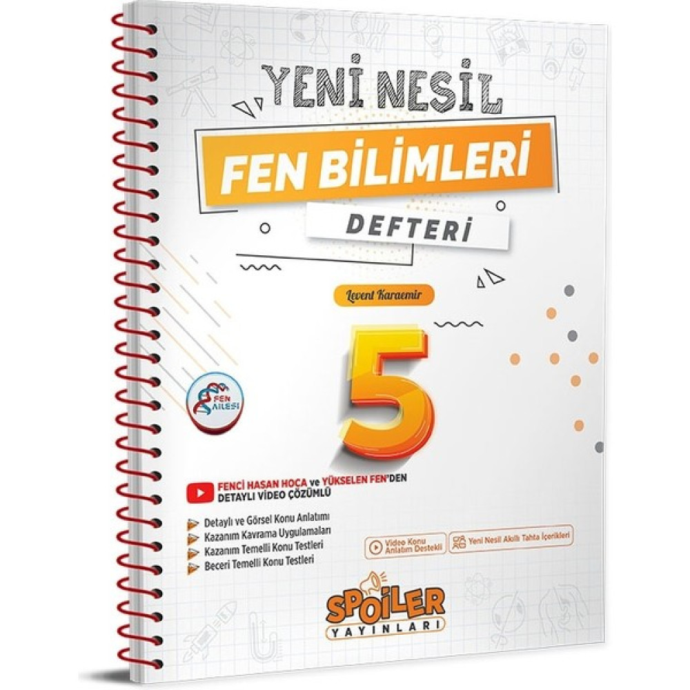 Spoiler Yayınları 5.sınıf Yeni Nesil Fen Bilimleri Defteri Kaynak Kitapları Fiyatı
