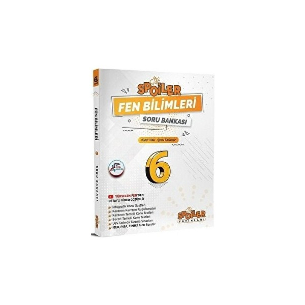 Spoiler Yayınları 6. Sınıf Fen Bilimleri Soru Bankası Spoiler Yayınları Tüm Dersler Fiyatı