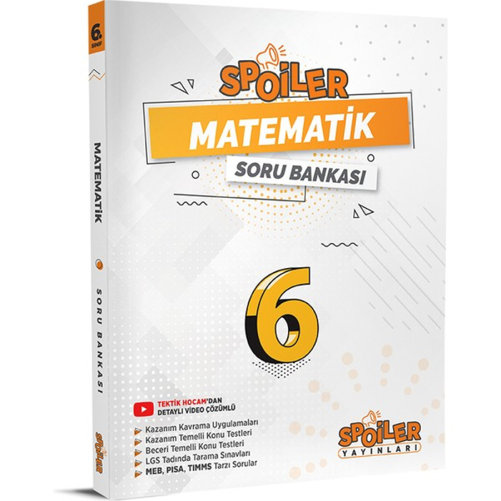 Spoiler Yayınları 6. Sınıf Matematik Soru Bankası Yeni 2022 Kaynak Kitapları Fiyatı