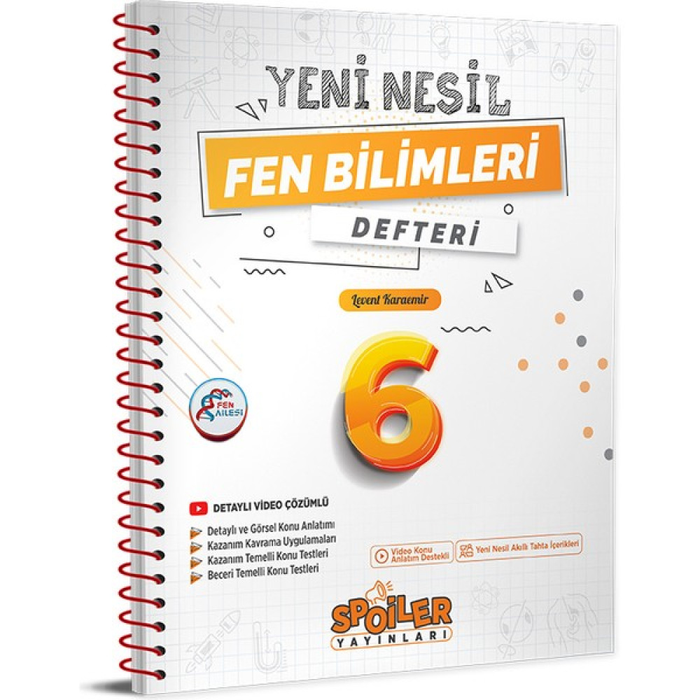 Spoiler Yayınları 6. Sınıf Yeni Nesil Fen Bilimleri Defteri Yeni 2022 Kaynak Kitapları Fiyatı