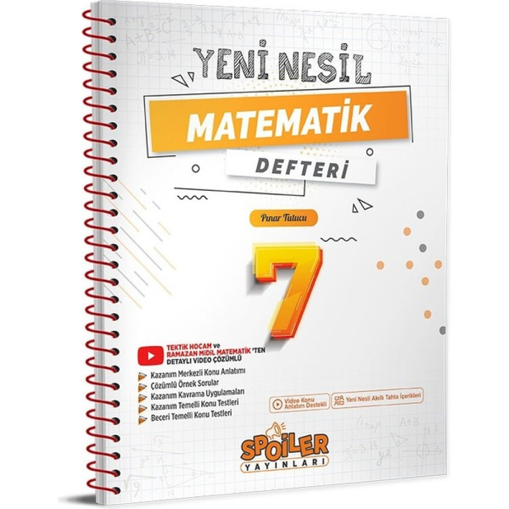 Spoiler Yayınları 7. Sınıf Yeni Nesil Matematik Defteri Yeni 2022 Kaynak Kitapları Fiyatı