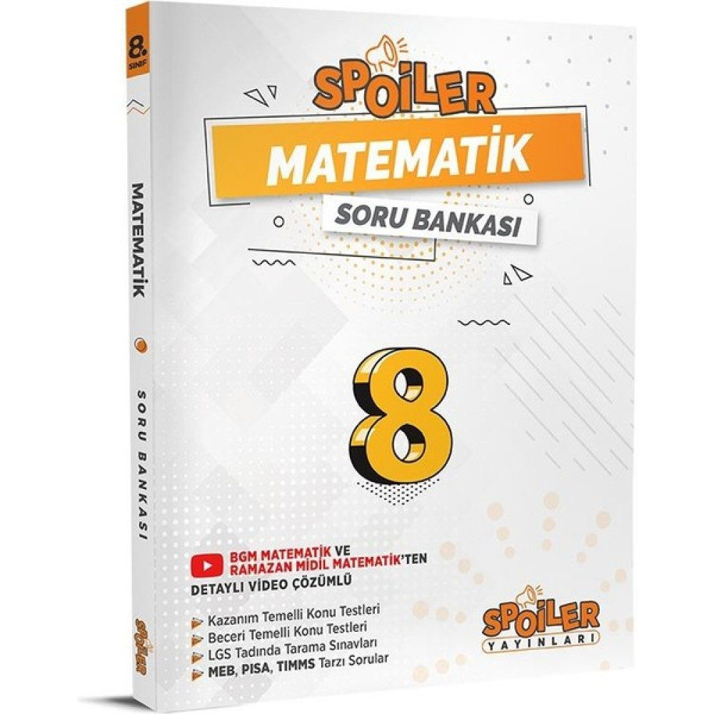 Spoiler Yayınları 8. Sınıf LGS Matematik Soru Bankası Ders Sınav Kitapları Fiyatı