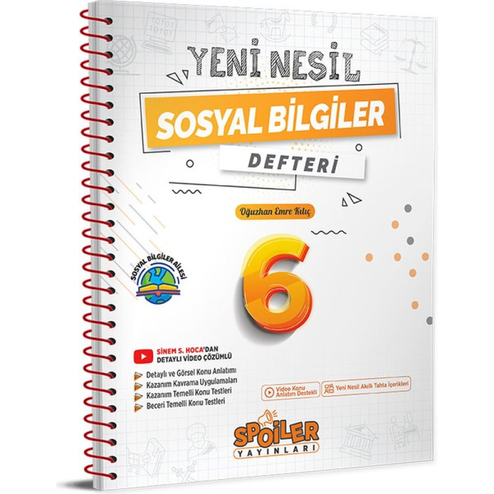 Spoiler Yayınları Spoiler 6.sınıf Yenı Nesıl Sosyal Bılgıler Defterı Kaynak Kitapları Fiyatı