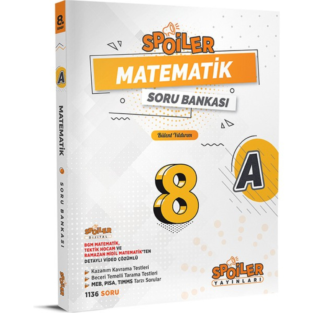 Spoiler Yayınları Spoiler 8.sınıf Geliştiren Matematik A Soru Bankası Kaynak Kitapları Fiyatı