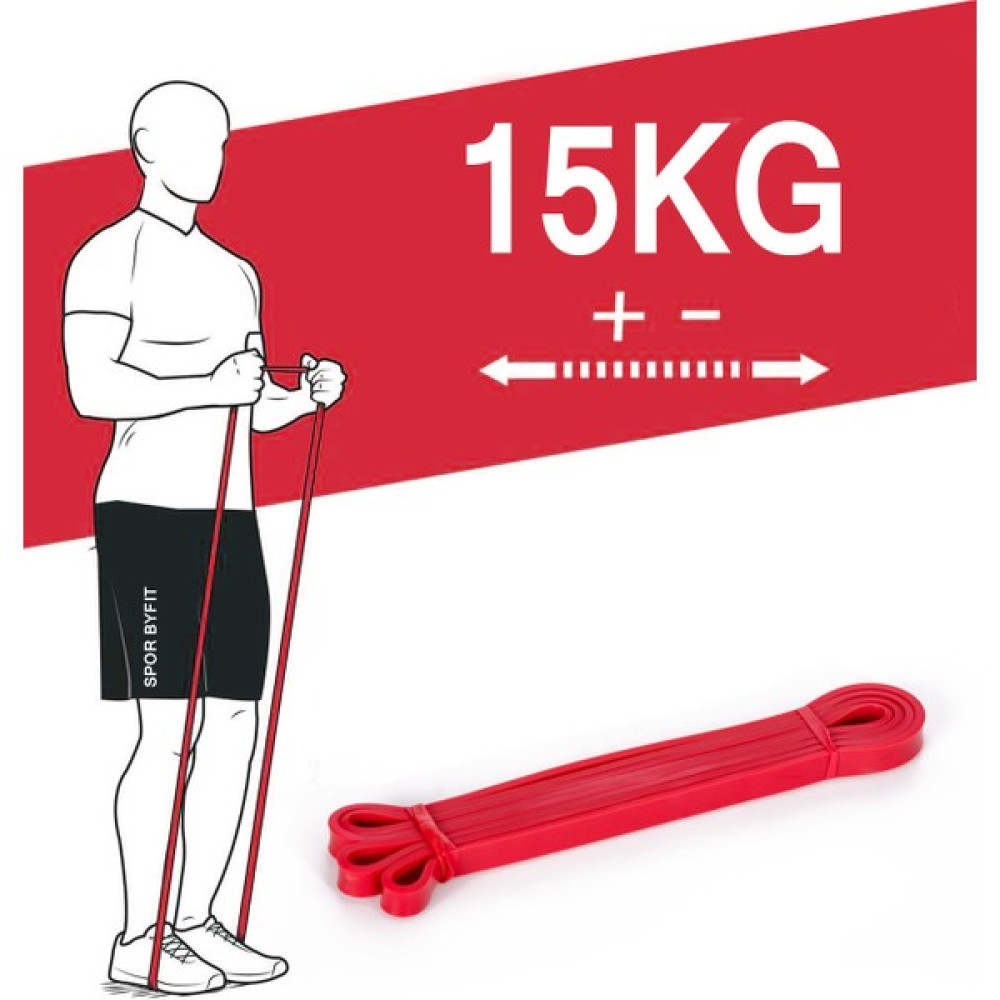 Spor Byfit 15 kg Dirençli Power Latex Güç Bandı Kondisyon Aletleri Fiyatı