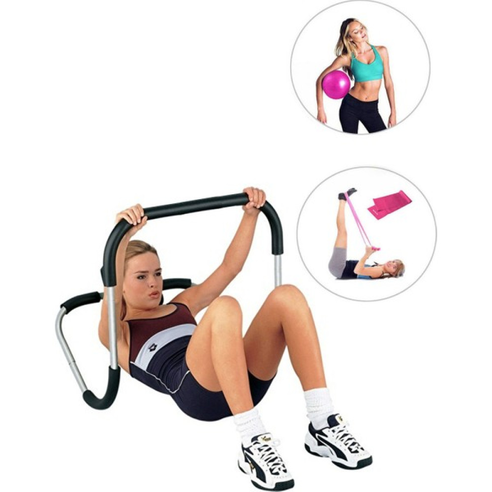 Spor Byfit Roller Karın Kası ve Mekik Aleti + Pilates Denge Topu + Pilates Bandı - 3'lü Set Kondisyon Aletleri Fiyatı